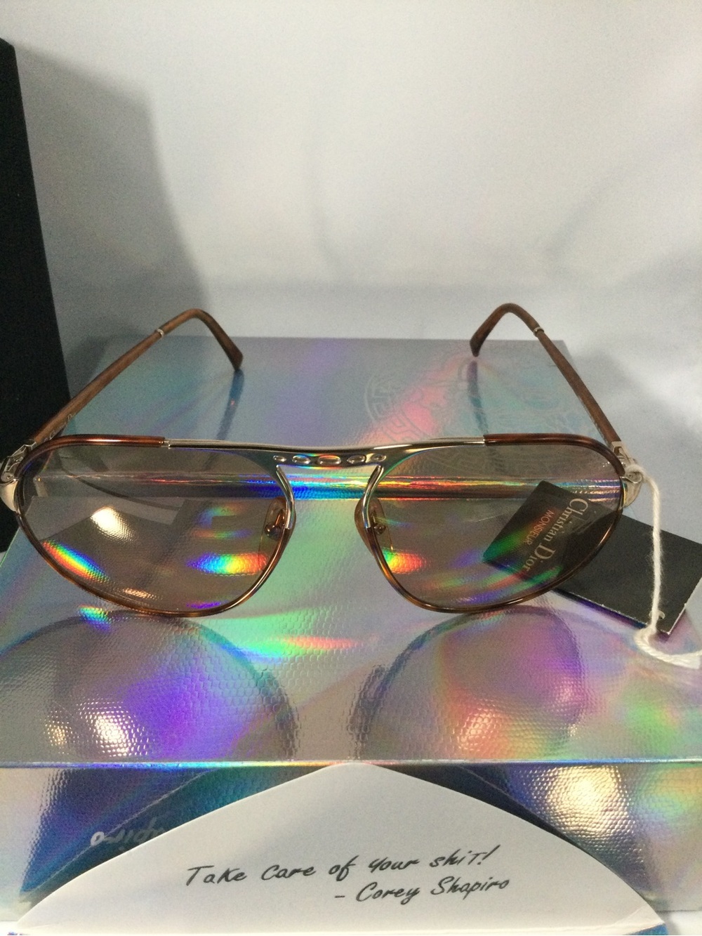 Dior Brown Tinted Round Sunglasses